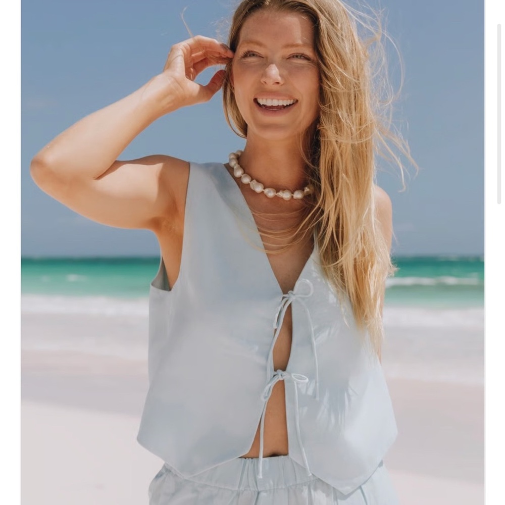 Daily drills set linen vest and short tie vest size XS//S